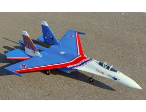 Flyfans SU-27 Russian Knights Twin 64mm EDF Jet Kit Version With Servo 